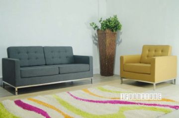 Picture of FLORENCE KNOLL  1-Seater Sofa/Armchair Replica (Grey)