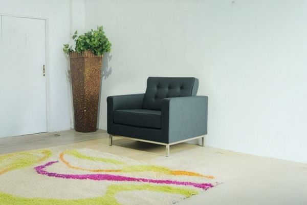 Picture of FLORENCE KNOLL  1-Seater Sofa/Armchair Replica (Grey)
