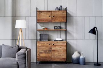 Picture of ELMORE Reclaimed Pine Wood Cabinet Shelf/Display Cabinet (190x100cm)