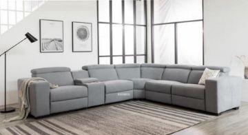 Picture of [FLOOR MODEL CLEARANCE] GRENATA Memory Foam Sectional Power Reclining Sofa