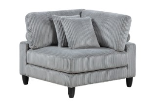 Picture of VIANNA Corduroy Sectional Modular Sofa Range (Grey) - Corner