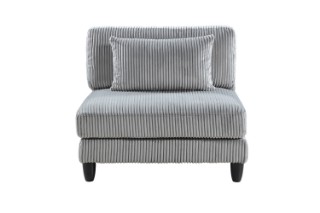 Picture of VIANNA Corduroy Sectional Modular Sofa Range (Grey) - Armless