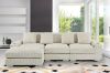 Picture of WINSTON Premium Corduroy Modular Sectional Sofa with Cup Holders & USB Ports (Beige) - Chaise Facing  Left