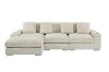 Picture of WINSTON Premium Corduroy Modular Sectional Sofa with Cup Holders & USB Ports (Beige) - Chaise Facing  Left