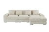 Picture of WINSTON Premium Corduroy Modular Sectional Sofa with Cup Holders & USB Ports (Beige) - Chaise Facing  Left
