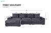 Picture of WINSTON Premium Corduroy Modular Sectional Sofa with Cup Holders & USB Ports (Grey)