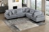 Picture of VIANNA Corduroy Sectional Modular Sofa Range (Grey) - 5PC Big Combo Set 