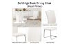 Picture of EDAN High Back Dining Chair with Chromed Base (Pearl White) - Each
