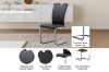 Picture of EDAN High Back Dining Chair with Chromed Base (Elegant Black) - Each