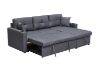 Picture of DARIA Reversible Sectional Sofa/Sofa Bed with Storage and Cup Holders (Grey)