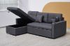 Picture of DARIA Reversible Sectional Sofa/Sofa Bed with Storage and Cup Holders (Grey)