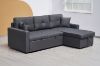 Picture of DARIA Reversible Sectional Sofa/Sofa Bed with Storage and Cup Holders (Grey)