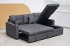 Picture of DARIA Reversible Sectional Sofa/Sofa Bed with Storage and Cup Holders (Grey)