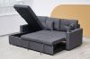 Picture of DARIA Reversible Sectional Sofa/Sofa Bed with Storage and Cup Holders (Grey)