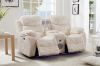 Picture of GRACEY 3/2 Seater Power Reclining Sofa Range with Bluetooth Speaker + USB & LED (Beige) 