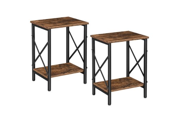 Picture of BASEL Side Table with Storage Shelf - Set of 2 
