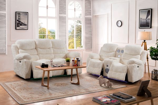 Picture of GRACEY 3/2 Seater Power Reclining Sofa Range (Beige) - 3RRC+2RRC Sofa Set