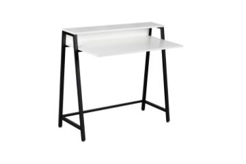 Picture of EMMI 100 Dual-Tier Office Desk with Shelf (White)