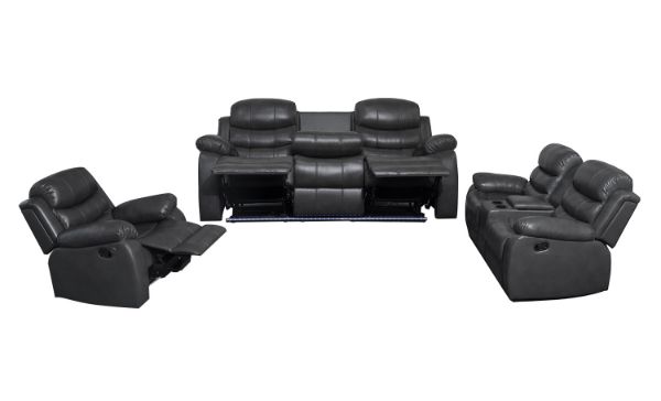 Picture of GAVIN Manual Reclining Sofa Range with Console & LED & Wireless Charger 