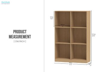 Picture of MOOK 121x80cm Bookshelf (Light Oak)