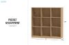 Picture of MOOK 121x120cm Bookshelf (Light Oak)