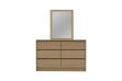 Picture of MOOK 6-Drawer Dresser with Mirror (Light Oak)