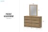 Picture of MOOK 6-Drawer Dresser with Mirror (Light Oak)