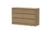 Picture of MOOK 6-Drawer Dresser with Mirror (Light Oak)