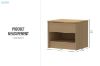 Picture of MOOK 1-Drawer Bedside Table (Light Oak)