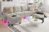 Picture of KINSLEY Modular Sectional Sofa with Wireless Charging, USB & Type-C Ports, and LED Lighting (Beige)