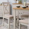 Picture of [FLOOR MODEL CLEARANCE] COCAMO Cross Back Fabric Seat Oak Dining Chair (Grey)