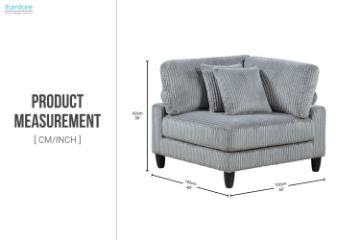 Picture of VIANNA Sectional Modular Sofa Range (Grey) - 2PC Big Combo Set