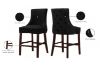 Picture of [FLOOR MODEL CLEARANCE]FRANKLIN Velvet Counter Chair Solid Rubber Wood Legs (Black) - Single