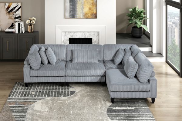 Picture of VIANNA Sectional Modular Sofa Range (Grey) - 4PC Big Combo Set 