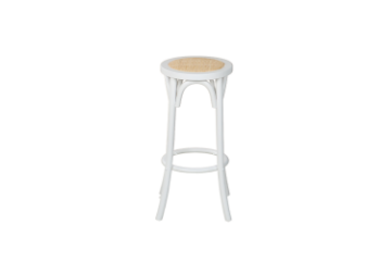 Picture of [FLOOR MODEL CLEARANCE]MAUI Solid Beech Rattan Seat Bar Stool (White)