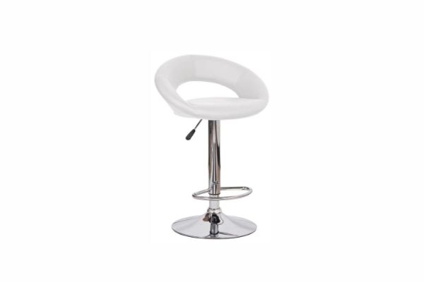 Picture of [FLOOR MODEL CLEARANCE]STANFORD Adjustable Swivel Gas Lift Bar Stool (White)