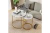 Picture of [FLOOR MODEL CLEARANCE]AYDAN Nesting Side Table with White Marble Top and Gold Legs