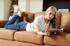 Picture of CASPER Foil-finished Fabric 3-Seater Sofa (Light Brown) 