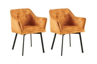 Picture of TAMPA Arm Dining Chair (Caramel) - 2 Chairs in 1 Carton