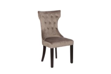 Picture of [FLOOR MODEL CLEARANCE]JORDAN Tufted Winged Back Dining Chair (Taupe)
