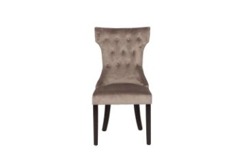 Picture of [FLOOR MODEL CLEARANCE]JORDAN Tufted Winged Back Dining Chair (Taupe)