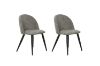 Picture of [FLOOR MODEL CLEARANCE]SOLIS Dining Chair with Black Metal Legs (Grey) - Single