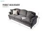 Picture of CASPER Corduroy 3-Seater Sofa (Grey)