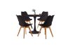 Picture of  TULIP Dining Set (Black) - 100cm Table with 2 Chairs