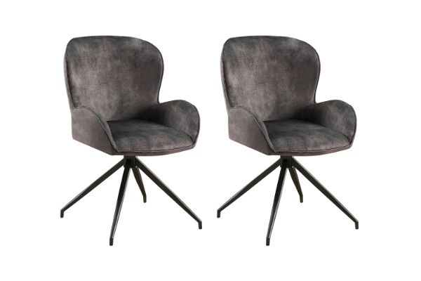 Picture of DUMBO 360° Swivel Dining Chair (Grey) - 2 Chairs in 1 Carton