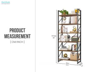 Picture of NERINA 6-Tier Shelf (Rustic Brown)