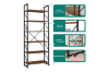 Picture of NERINA 6-Tier Shelf (Rustic Brown)