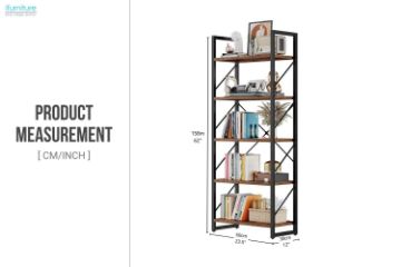 Picture of NERINA 5-Tier Shelf (Rustic Brown)