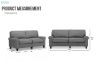Picture of ORIANA 3-Seater Fabric Sofa (Grey) 