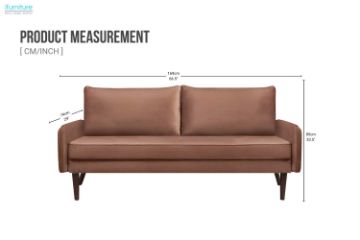 Picture of ATAMAN 3 Seater Sofa (Brown)